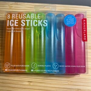 Kikkerland Colorful Reusable Ice Sticks